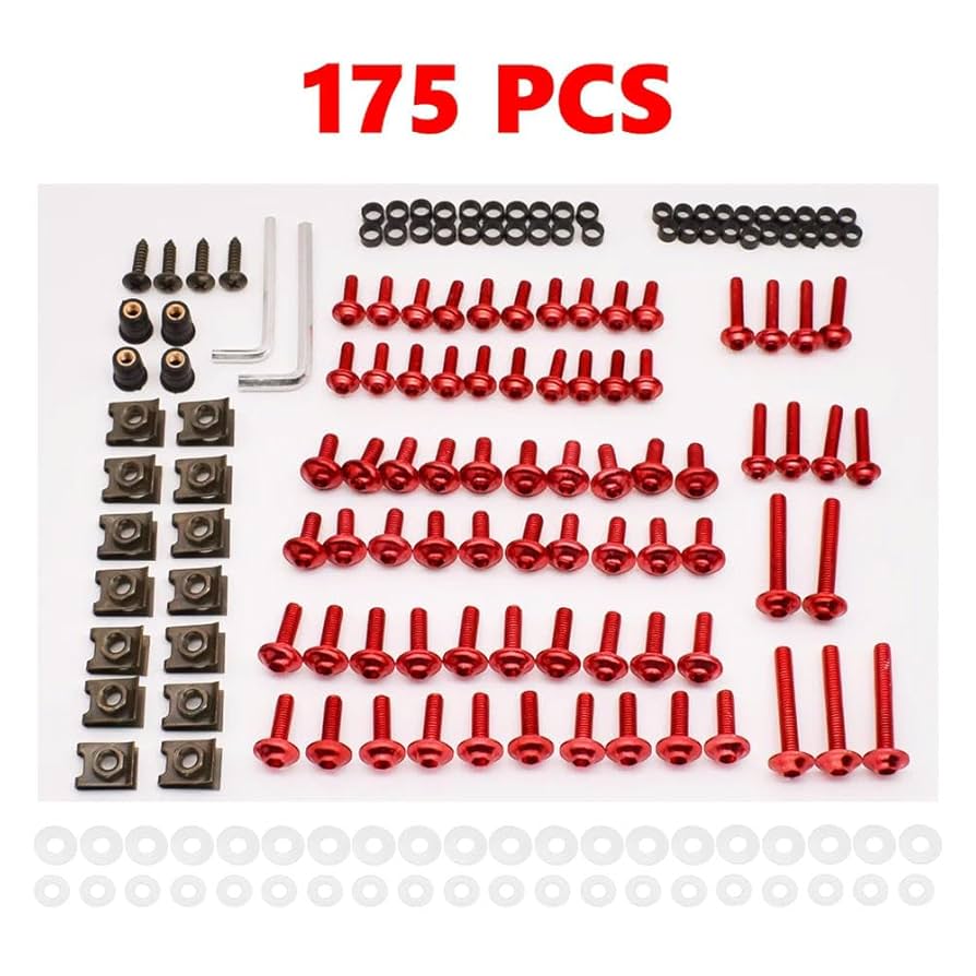 Amazon.com: prebnhuyg Motorbike Fairing Bolt Kits Fasteners